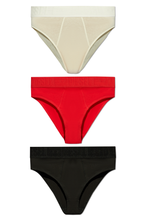 【送料&関税込】Diesel Three-pack Of Briefs `ufpn-blanca-r-t Women's Three-pack ribbed high-waisted briefs | Multicolor